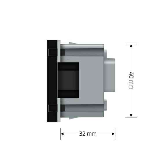 LIVOLO Електрична розетка LIVOLO, чорна, 16А 250В, з заземленням і захисними шторками, модуль б Коломыя
