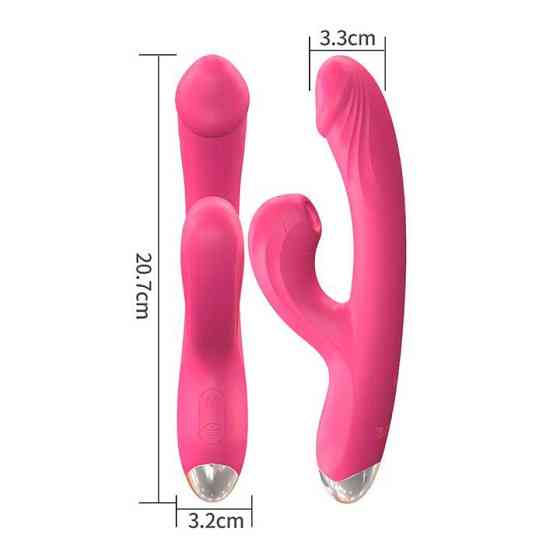 Вібратор — вуманайзер для клітора та точки G "Melo" 20 режимів — Чорний Вінниця