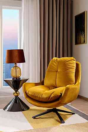 Крісло VIVIEN VELVET чорний мат каркас/карі BL.68 Киев