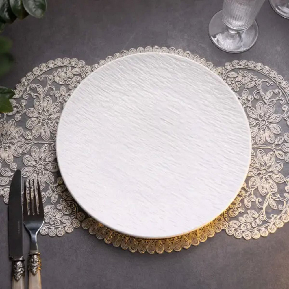 Yiwu Тарілка десертна порцелянова 20 см біла HP-7-725 Киев - изображение 3