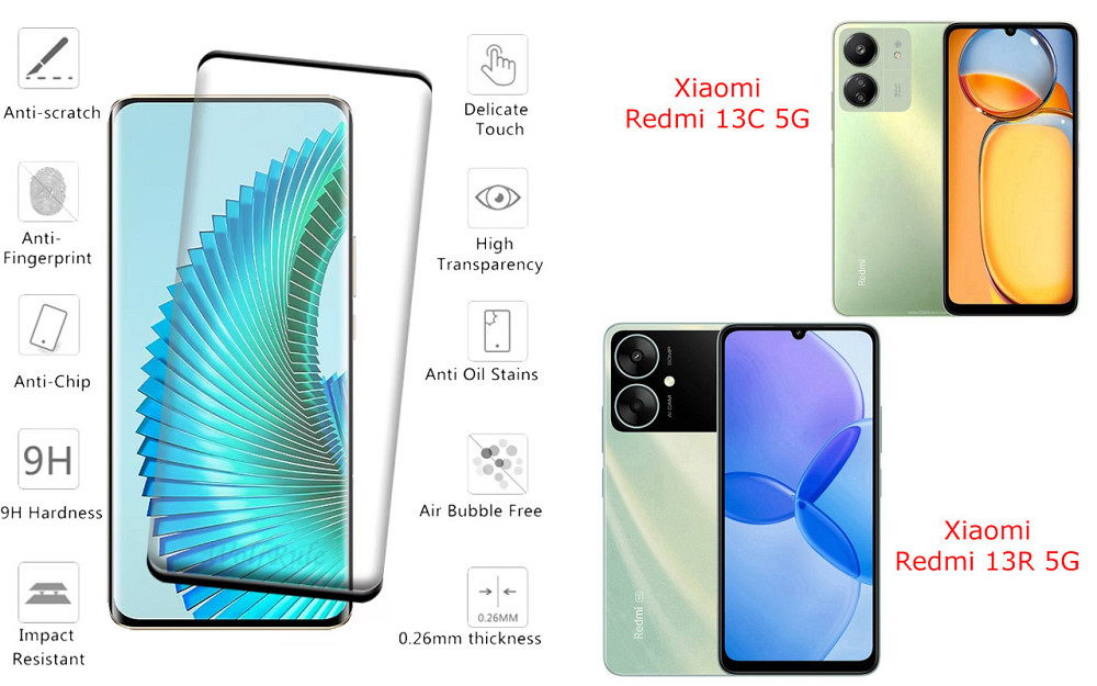 Защитное стекло HyperGlass Pro для Xiaomi Redmi 13C 5G, 13R 5G – максимальная чувствительность и защита Киев - изображение 2