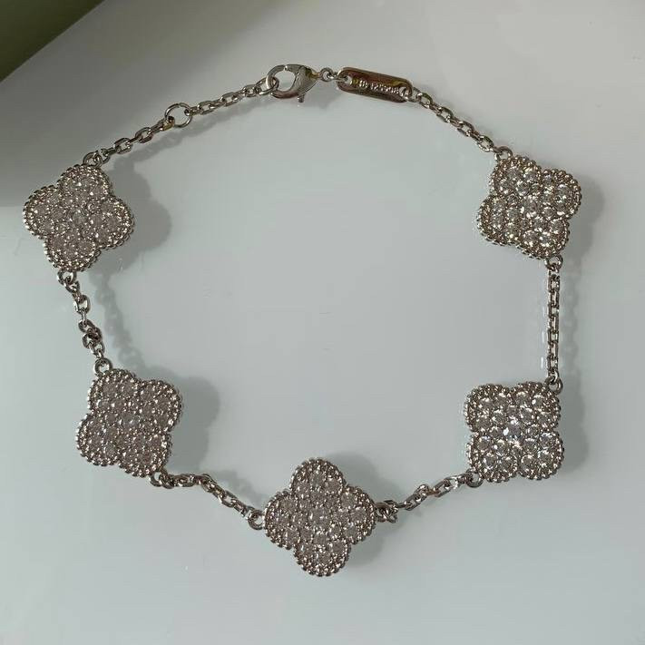 Браслет Van Cleef цирконы посеребрение / браслет клевер Одесса - изображение 5