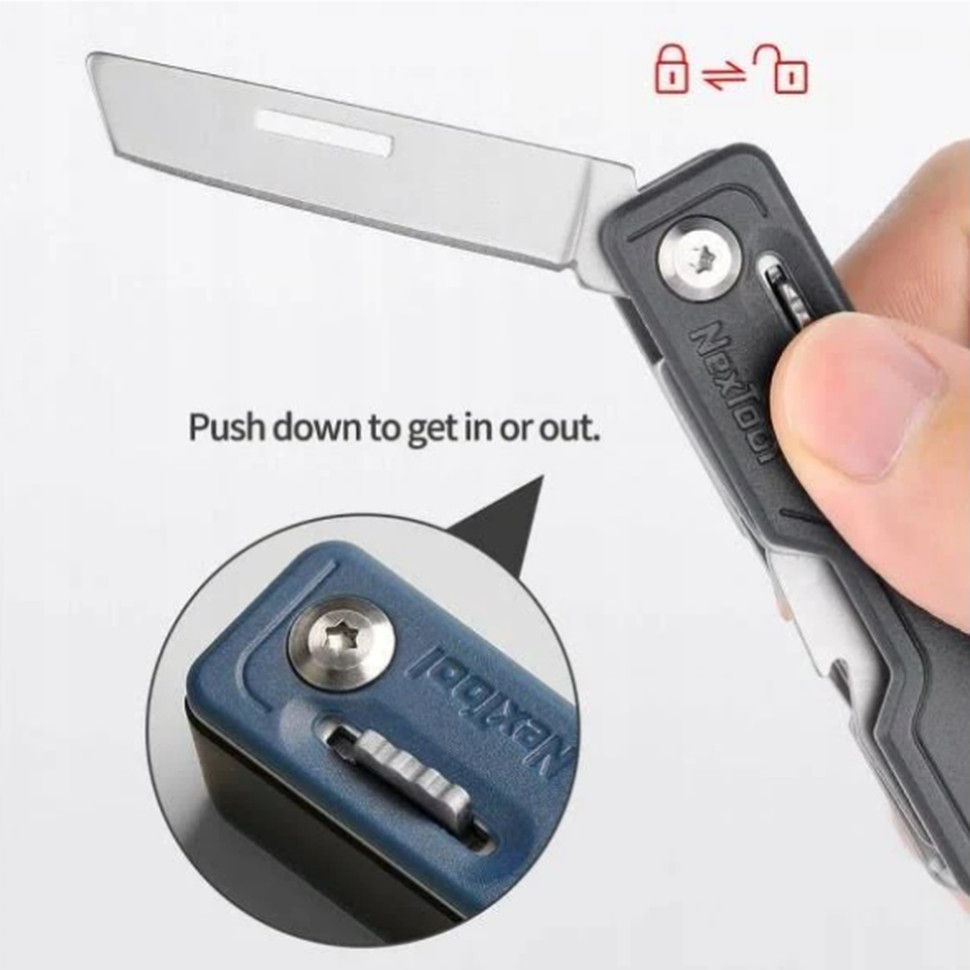 Мультитул NexTool Multi Functional Knife, синій Київ - фото 6