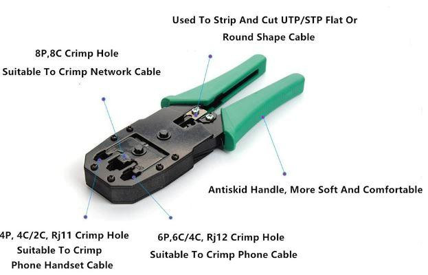 Набір сетевика для обтискача, тестування і монтажу витої пари в чохлі 7186 Винница - изображение 3