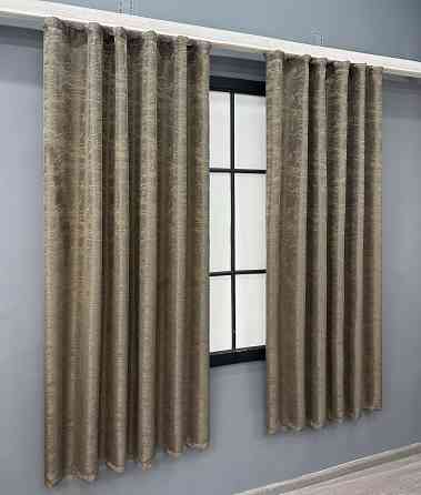 Комплект коротких штор VR-Textil Жакард Viva Marmo № 1786ш Какао 130х170 см 2 шт (35-0373) Київ