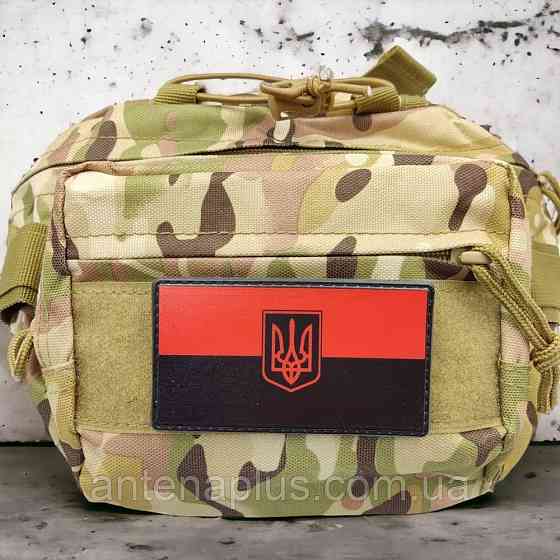 Прапор УПА з гербом шеврон / патч Київ