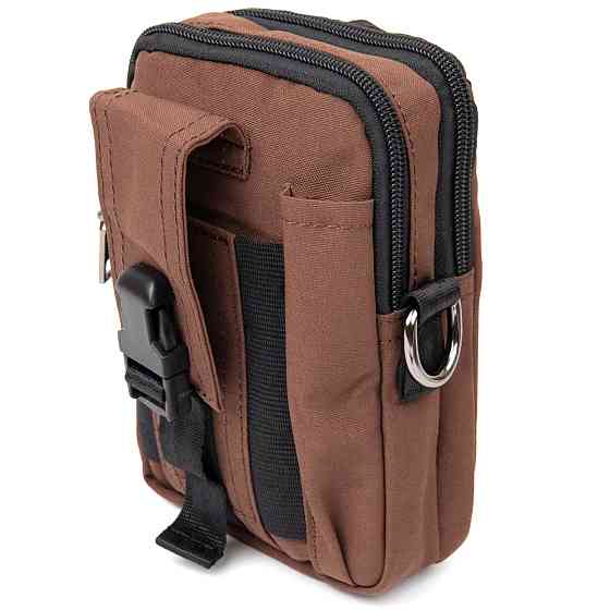 Сумка на пояс нейлон Vintage 20648 Коричневая Киев