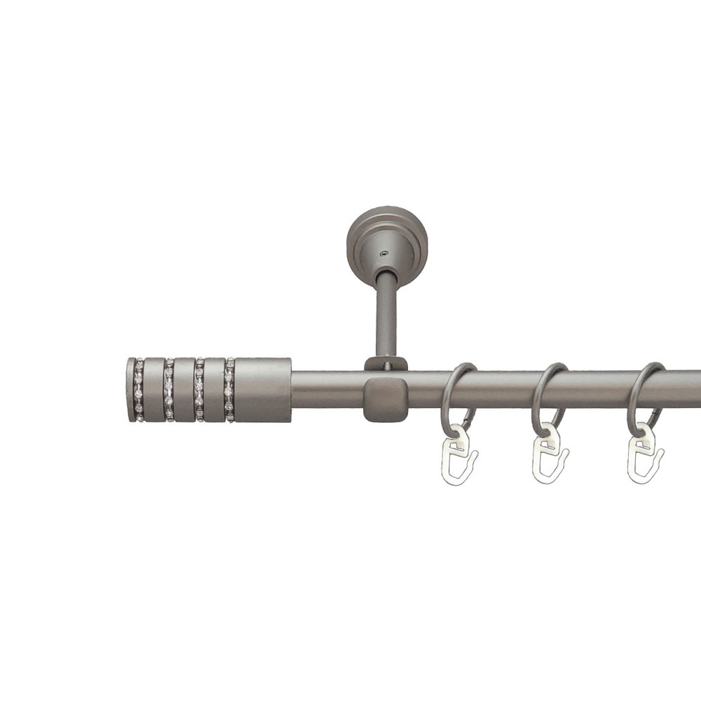 Карниз Orvit Барамелла металевий однорядний відкритий Сатин 16 мм 240 см (6091277) Львов - изображение 1