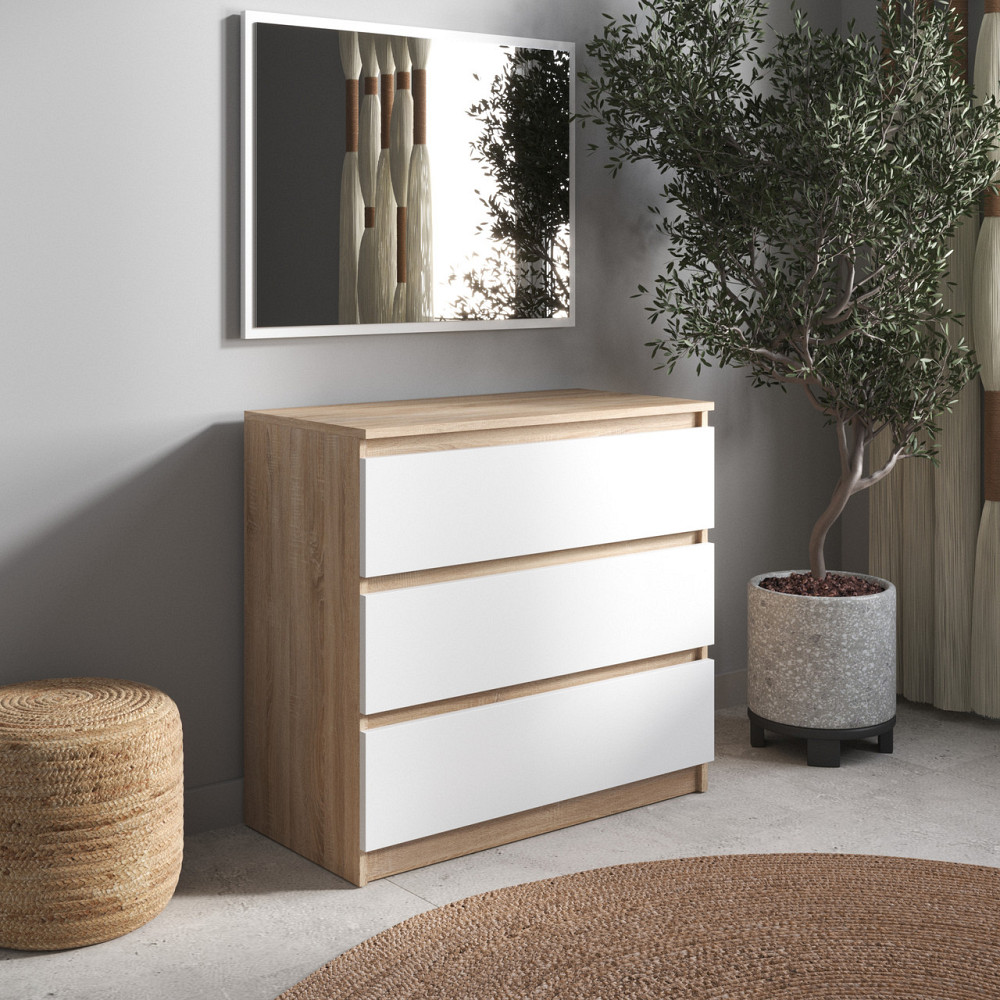 Комод VAYS R-3, на 3 ящика без ручек, ЛДСП 80×40×75 см – для дома, офиса, гостиной, спальни Львов - изображение 3