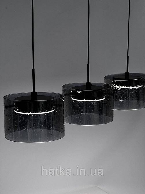Підвісний світлодіодний світильник G 2922/3L 42W Димчасто-чорний Київ - фото 4