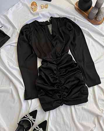 Жіноче елегантне привабливе плаття із шовку арманії. Чорний, 42/44 Одеса