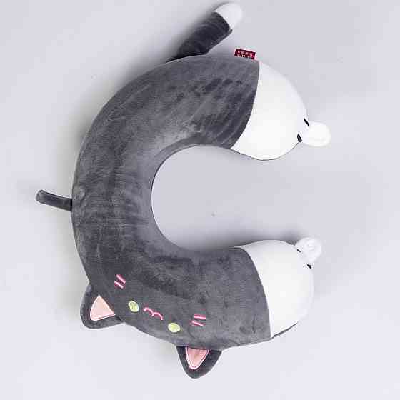 Подушка для шеи Kitty U-образная, темно-серая Киев