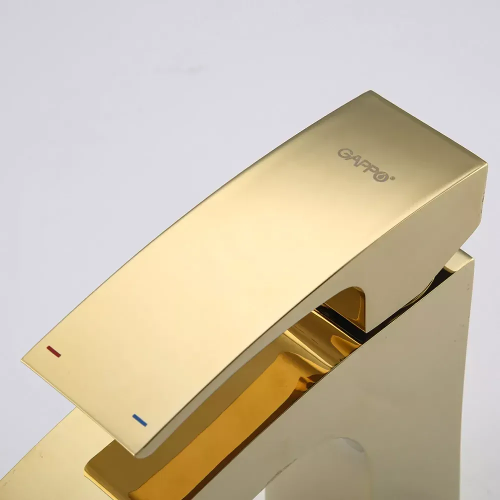 Смеситель для умывальника GAPPO G1007-13, золото Киев - изображение 3