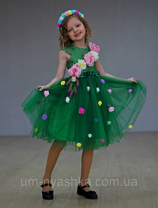 Платье Весны Зеленое пышное платье Весна-глиттер Кривой Рог - изображение 2
