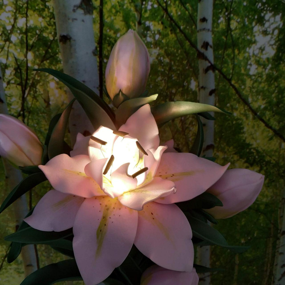 Світильник-нічник "Махрова рожева лілія" Дніпро - фото 8