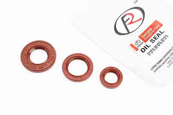 Сальники к-кт 3шт (17x27x5; 24x43x6; 25x37x6) двигуна, Suzuki AD50/Sepia, від 10шт -15% Київ