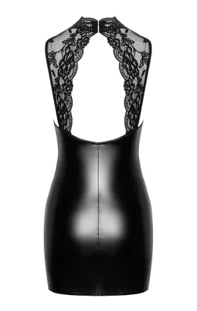 Сукня Noir Handmade F343 Powerwetlook and lace mini skirt - M Львов