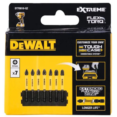 Набор бит DeWALT в касете для Tough Case, FlexTorq, L=57 мм, Рh1-2шт,Рh2-3шт,Рh3-2шт. (DT70818) Винница - изображение 2