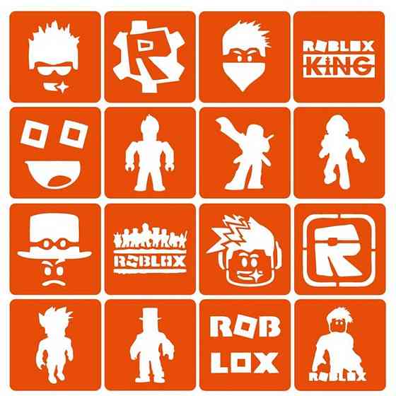 Набір трафаретів для біо-тату "Roblox" Roblox_simple-16 Вінниця