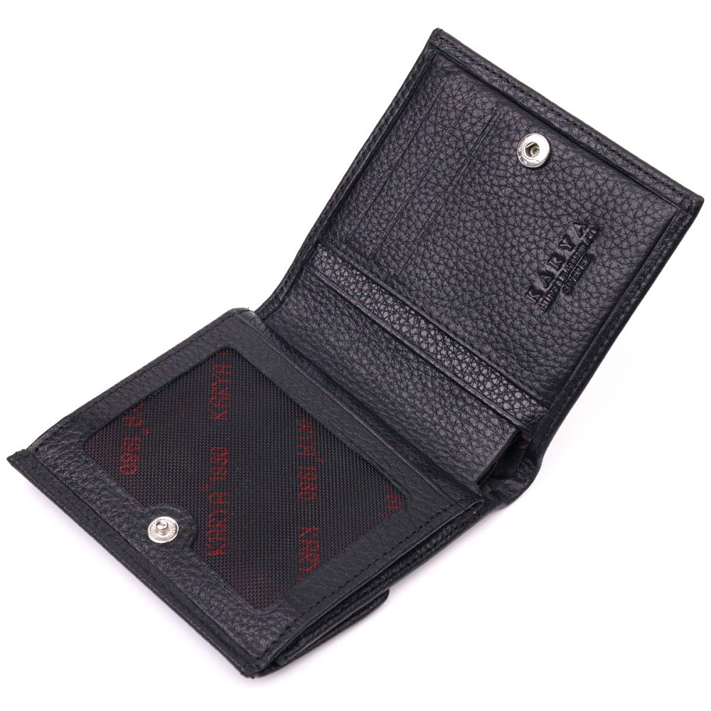 Практичное женское портмоне из натуральной кожи KARYA 21315 Черный Киев - изображение 5