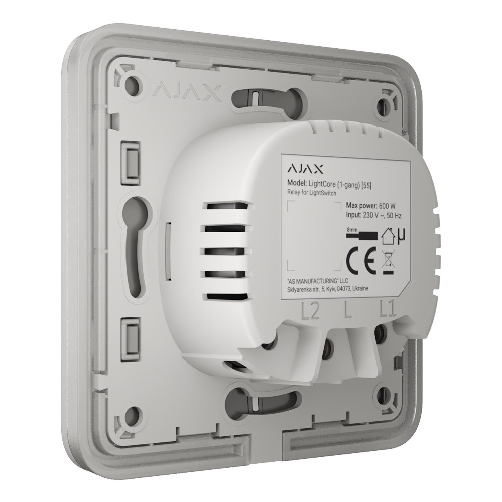 Вимикач Ajax LightSwitch 1-gang White одноклавішний Київ - фото 3