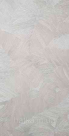 Шпалери вінілові на флізеліні Grandeco Time метрове листя монстери структурні світло-сірі сріблясті Київ