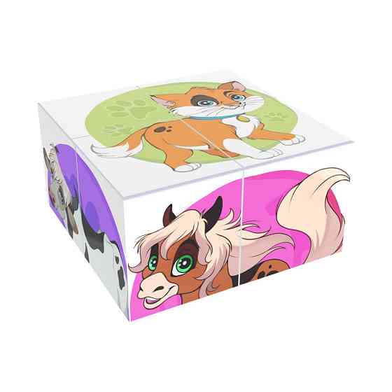 Розвиваючі кубики "Домашні тварини" ТехноК 1837TXK Вінниця