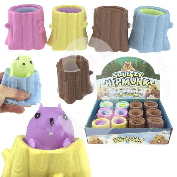 Игрушка сквиши антистресс Белка в пеньке 12 шт Киев - изображение 1