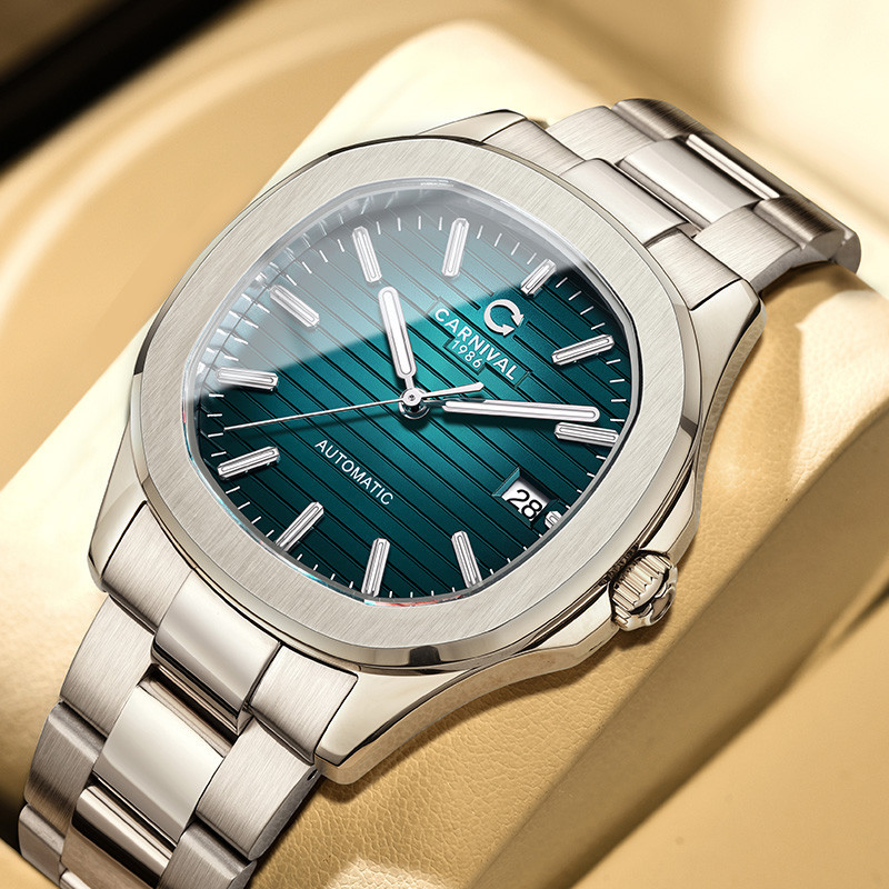 Часы мужские механические водостойкие Carnival Chronos Серебристый Киев - изображение 1