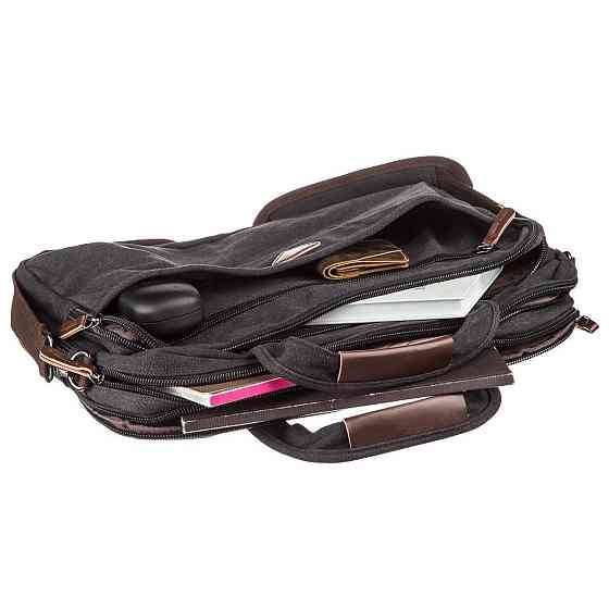 Сумка текстильна для ноутбука Чорна (Vintage) Київ