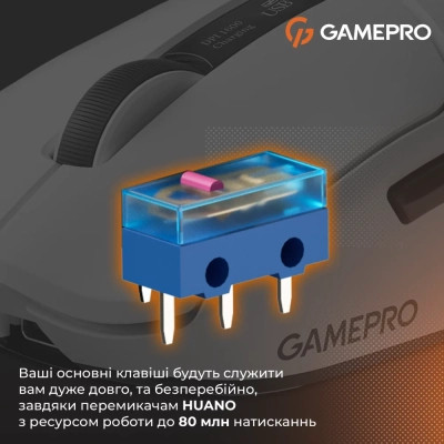 Мышка GamePro Genesis Ranker Wireless/Bluetooth/USB White (GM012W) Винница - изображение 12