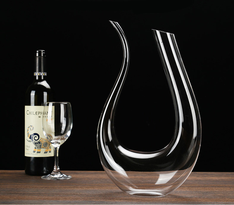 Графин декантер для вина ПОДАРОЧНАЯ УПАКОВКА U-образный бессвинцовое хрустальное стекло Кременчуг - изображение 3