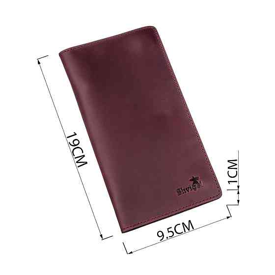 Гаманець жіночий на кнопках шкіряний матовий SHVIGEL 16196 Бордовий Київ