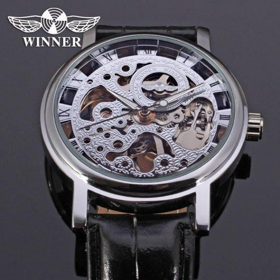 Чоловічий наручний класичний годинник Winner Silver Вінниця - фото 6