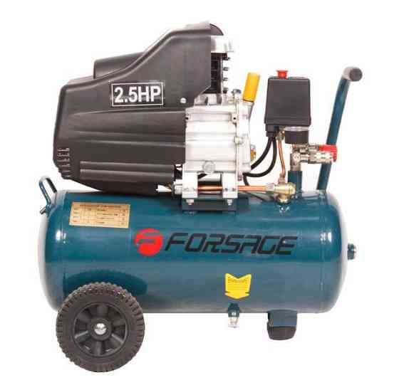 Компрессор 24л поршневой с прямым приводом (1.5кВт, ресивер 24л,8 бар, 180Л/м, 220В) Forsage F-BM20/24 Одесса