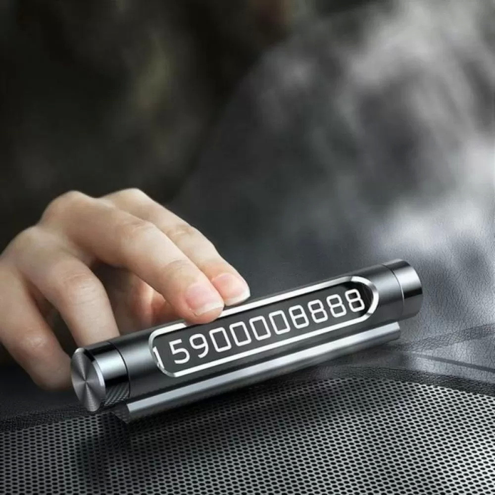 Автовизитка (парковочная автомобильная табличка) Baseus Metal Temporary Parking Number Card ACNUM-01 (Черная) Николаев - изображение 8