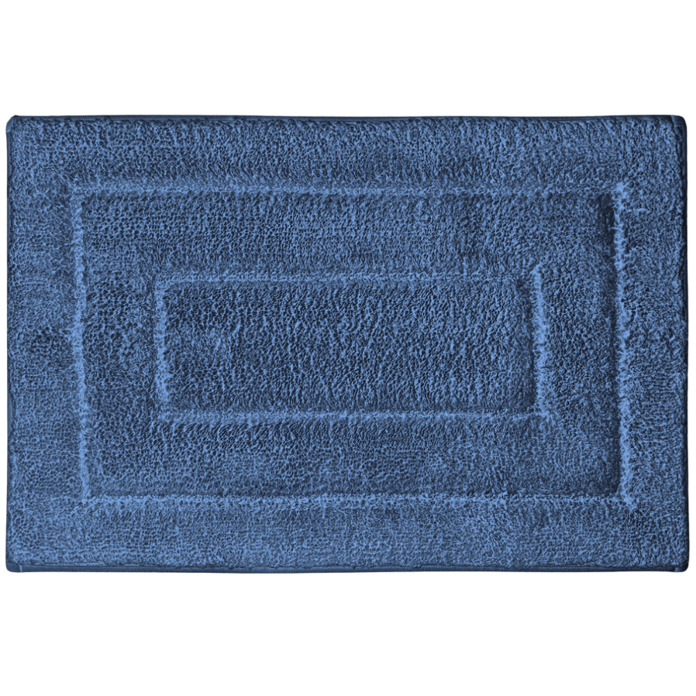 Коврик для ванной комнаты и душа коврик для ног в душевую,микрофибра, атискользящий размер 40х60 см, синий Каменец-Подольский - изображение 2