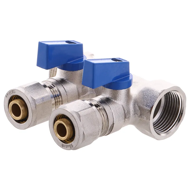 Коллектор с шаровыми кранами и фитингом Koer KR.1125-2 3/4”x2 ways (KR2835) Киев - изображение 1