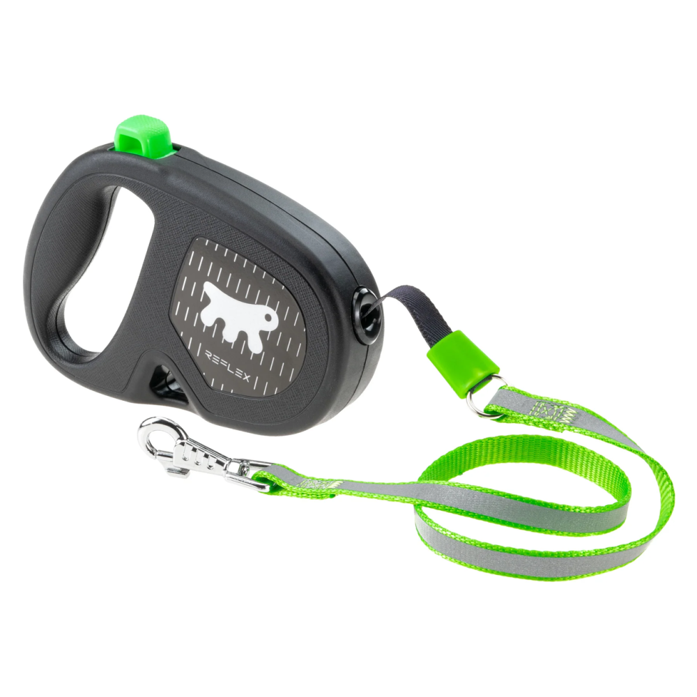 Поводок - рулетка для собак Ferplast Flippy One Reflex Cord (Ферпласт Флиппи Ван) 14,7 x 3 x h 10 cм - 4 м/ до 15 кг - S, Салатовый Запорожье - изображение 1