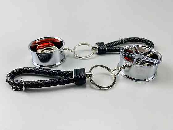 Брелок автомобільний диск колеса, брелок на ключі для водія, брелок металевий на авто ключі Мукачево