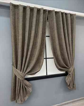 Комплект коротких штор VR-Textil Жаккард Viva Marmo № 1782ш Какао 130х170 см 2 шт (35-0370) Киев