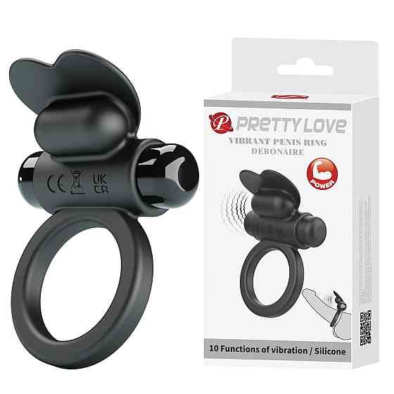 Віброкільце на пеніс PRETTY LOVE DEBONAIRE, чорне Sex Aura Київ