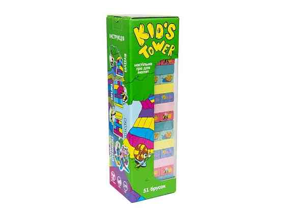 Настільна гра Джанга Kids Tower деревяна 51 брусків 30863 ТМ STRATEG Київ