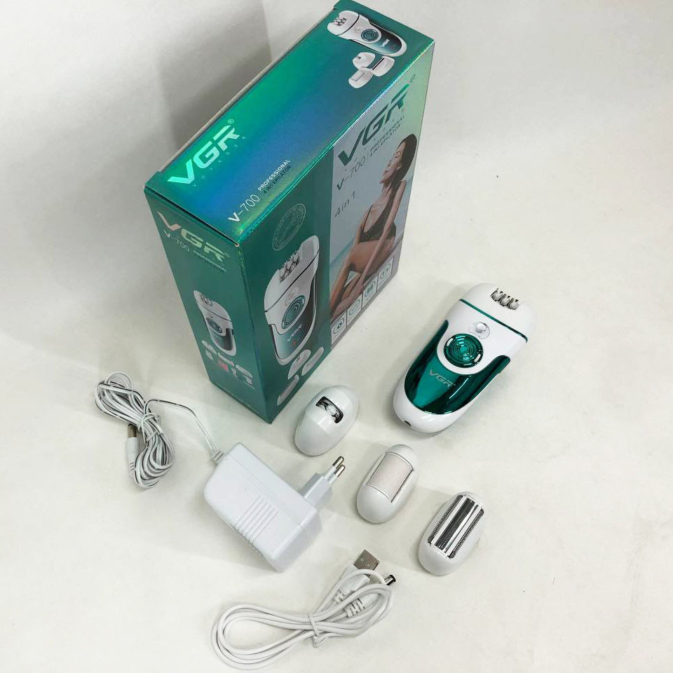 Домашній епілятор для зони бікіні VGR, Епілятор з насадками для чутливих зон Пемза шліфування п'ят PD-85 Львів - фото 1