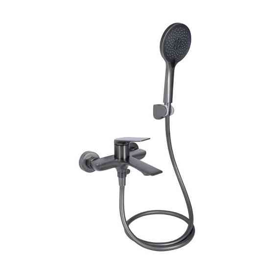 Змішувач для ванни з душовим гарнітуром Qtap Vlasta New QTVLA259GMB45643 Gunmetal Black PVD Харків