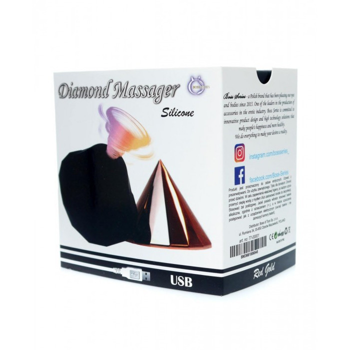Вакуумный стимулятор клитора Diamond, розовое золото Sex Aura Киев - изображение 10