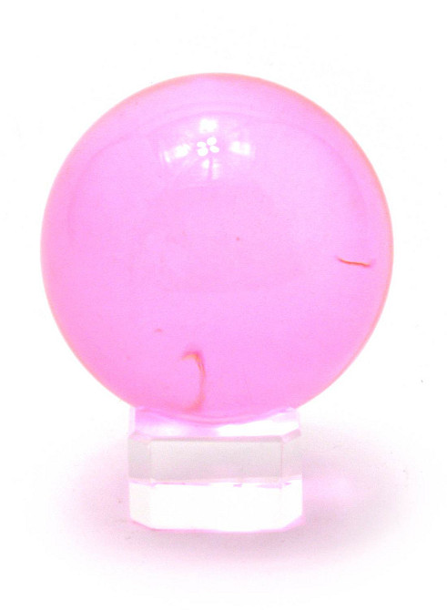 Куля кришталева рожева на підставці Київ - фото 1