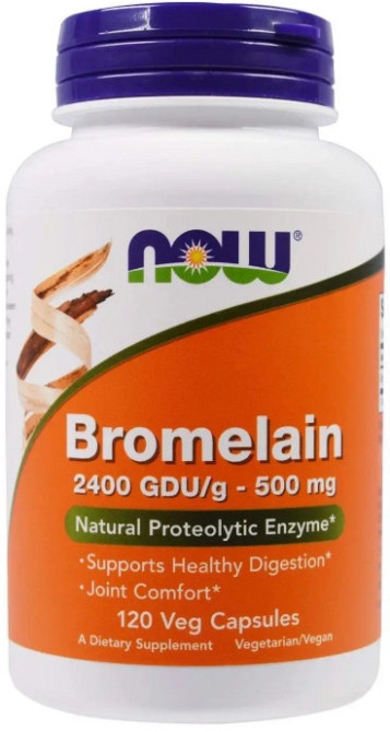 Бромелайн Now Foods Bromelain 500 мг 120 вег капс Киев - изображение 1