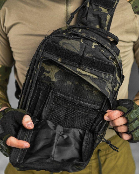 Рюкзак патрульный однолямочный SILVER KNIGHT 8л darck РГ4625 Одесса - изображение 3