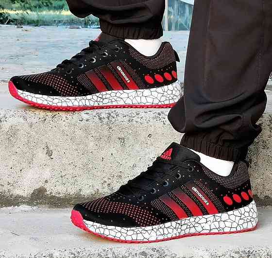 Кроссовки Adidas Climacool Чёрные Мужские Адидас Красные (размеры: 41,42,43,44,45) Днепр